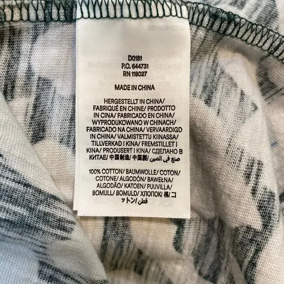 Boden Easy Notch Neck Jersey Dress 100% Cotton Size 8 Regular White Green Floral - Picture 7 of 9